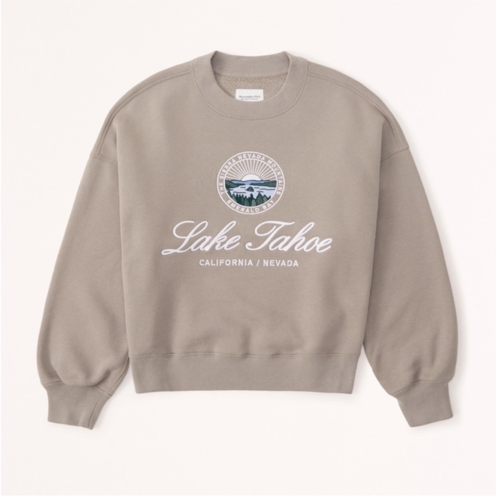 Abercrombie & Fitch Parks Classic Sunday Crew Lake Tahoe Crewneck
